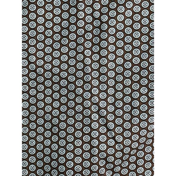 STETSON Pearl Snap Geometric Print Long Sleeve Western Shirt Brown/Teal Sz Large - Picture 6 of 11